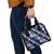Hawaiian Hibiscus Tribal Floral Blue Shoulder Handbag Polynesian Tapa Pattern - Polynesian Pride
