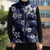 Hawaiian Hibiscus Tribal Floral Blue Sleeveless Puffer Jacket Polynesian Tapa Pattern - Polynesian Pride