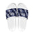 Hawaiian Hibiscus Tribal Floral Blue Slide Sandals Polynesian Tapa Pattern - Polynesian Pride