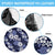 Hawaiian Hibiscus Tribal Floral Blue Spare Tire Cover Polynesian Tapa Pattern - Polynesian Pride