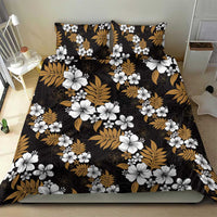 Hawaiian Hibiscus Tribal Floral Brown Bedding Set Polynesian Tapa Pattern - Polynesian Pride