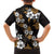 Hawaiian Hibiscus Tribal Floral Brown Family Matching Long Sleeve Bodycon Dress and Hawaiian Shirt Polynesian Tapa Pattern - Polynesian Pride