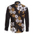 Hawaiian Hibiscus Tribal Floral Brown Family Matching Short Sleeve Bodycon Dress and Hawaiian Shirt Polynesian Tapa Pattern - Polynesian Pride