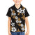 Hawaiian Hibiscus Tribal Floral Brown Family Matching Short Sleeve Bodycon Dress and Hawaiian Shirt Polynesian Tapa Pattern - Polynesian Pride