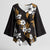 Hawaiian Hibiscus Tribal Floral Brown Kimono Sleeve Blouse Polynesian Tapa Pattern - Polynesian Pride
