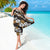 Hawaiian Hibiscus Tribal Floral Brown Sarong Polynesian Tapa Pattern - Polynesian Pride