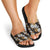 Hawaiian Hibiscus Tribal Floral Brown Slide Sandals Polynesian Tapa Pattern - Polynesian Pride