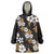 Hawaiian Hibiscus Tribal Floral Brown Wearable Blanket Hoodie Polynesian Tapa Pattern - Polynesian Pride