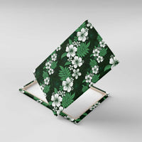 Hawaiian Hibiscus Tribal Floral Green Canvas Wall Art Polynesian Tapa Pattern - Polynesian Pride