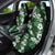 Hawaiian Hibiscus Tribal Floral Green Car Seat Cover Polynesian Tapa Pattern - Polynesian Pride