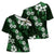 Hawaiian Hibiscus Tribal Floral Green Cross Shoulder Shirt Polynesian Tapa Pattern - Polynesian Pride