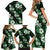 Hawaiian Hibiscus Tribal Floral Green Family Matching Short Sleeve Bodycon Dress and Hawaiian Shirt Polynesian Tapa Pattern - Polynesian Pride