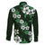 Hawaiian Hibiscus Tribal Floral Green Family Matching Short Sleeve Bodycon Dress and Hawaiian Shirt Polynesian Tapa Pattern - Polynesian Pride