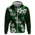 Hawaiian Hibiscus Tribal Floral Green Hoodie Polynesian Tapa Pattern - Polynesian Pride