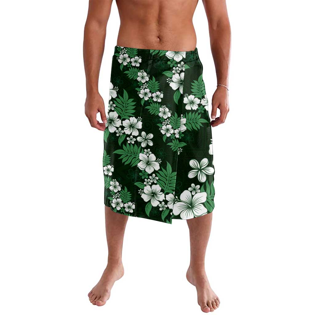 Hawaiian Hibiscus Tribal Floral Green Lavalava Polynesian Tapa Pattern - Polynesian Pride