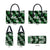 Hawaiian Hibiscus Tribal Floral Green Leather Bag Polynesian Tapa Pattern - Polynesian Pride