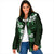 Hawaiian Hibiscus Tribal Floral Green Padded Jacket Polynesian Tapa Pattern - Polynesian Pride