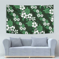 Hawaiian Hibiscus Tribal Floral Green Tapestry Polynesian Tapa Pattern - Polynesian Pride