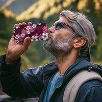 Hawaiian Hibiscus Tribal Floral Pink 4 in 1 Can Cooler Tumbler Polynesian Tapa Pattern - Polynesian Pride