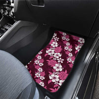 Hawaiian Hibiscus Tribal Floral Pink Car Mats Polynesian Tapa Pattern - Polynesian Pride