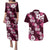 Hawaiian Hibiscus Tribal Floral Pink Couples Matching Puletasi and Hawaiian Shirt Polynesian Tapa Pattern - Polynesian Pride