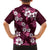 Hawaiian Hibiscus Tribal Floral Pink Family Matching Long Sleeve Bodycon Dress and Hawaiian Shirt Polynesian Tapa Pattern - Polynesian Pride