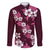 Hawaiian Hibiscus Tribal Floral Pink Family Matching Mermaid Dress and Hawaiian Shirt Polynesian Tapa Pattern - Polynesian Pride