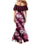 Hawaiian Hibiscus Tribal Floral Pink Family Matching Mermaid Dress and Hawaiian Shirt Polynesian Tapa Pattern - Polynesian Pride