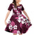 Hawaiian Hibiscus Tribal Floral Pink Family Matching Off Shoulder Short Dress and Hawaiian Shirt Polynesian Tapa Pattern - Polynesian Pride