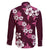Hawaiian Hibiscus Tribal Floral Pink Family Matching Short Sleeve Bodycon Dress and Hawaiian Shirt Polynesian Tapa Pattern - Polynesian Pride