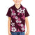 Hawaiian Hibiscus Tribal Floral Pink Family Matching Short Sleeve Bodycon Dress and Hawaiian Shirt Polynesian Tapa Pattern - Polynesian Pride