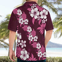 Hawaiian Hibiscus Tribal Floral Pink Hawaiian Shirt Polynesian Tapa Pattern - Polynesian Pride