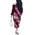 Hawaiian Hibiscus Tribal Floral Pink Off The Shoulder Long Sleeve Dress Polynesian Tapa Pattern - Polynesian Pride