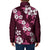Hawaiian Hibiscus Tribal Floral Pink Padded Jacket Polynesian Tapa Pattern - Polynesian Pride