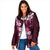 Hawaiian Hibiscus Tribal Floral Pink Padded Jacket Polynesian Tapa Pattern - Polynesian Pride