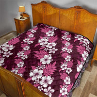 Hawaiian Hibiscus Tribal Floral Pink Quilt Polynesian Tapa Pattern - Polynesian Pride