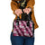 Hawaiian Hibiscus Tribal Floral Pink Shoulder Handbag Polynesian Tapa Pattern - Polynesian Pride