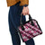 Hawaiian Hibiscus Tribal Floral Pink Shoulder Handbag Polynesian Tapa Pattern - Polynesian Pride