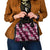 Hawaiian Hibiscus Tribal Floral Pink Shoulder Handbag Polynesian Tapa Pattern - Polynesian Pride