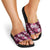 Hawaiian Hibiscus Tribal Floral Pink Slide Sandals Polynesian Tapa Pattern - Polynesian Pride