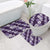 Hawaiian Hibiscus Tribal Floral Purple Bathroom Set Polynesian Tapa Pattern - Polynesian Pride