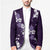 Hawaiian Hibiscus Tribal Floral Purple Blazer Polynesian Tapa Pattern - Polynesian Pride