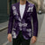 Hawaiian Hibiscus Tribal Floral Purple Blazer Polynesian Tapa Pattern - Polynesian Pride