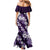 Hawaiian Hibiscus Tribal Floral Purple Family Matching Mermaid Dress and Hawaiian Shirt Polynesian Tapa Pattern - Polynesian Pride