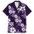 Hawaiian Hibiscus Tribal Floral Purple Family Matching Tank Maxi Dress and Hawaiian Shirt Polynesian Tapa Pattern - Polynesian Pride