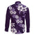 Hawaiian Hibiscus Tribal Floral Purple Family Matching Tank Maxi Dress and Hawaiian Shirt Polynesian Tapa Pattern - Polynesian Pride