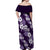 Hawaiian Hibiscus Tribal Floral Purple Off Shoulder Maxi Dress Polynesian Tapa Pattern - Polynesian Pride