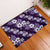 Hawaiian Hibiscus Tribal Floral Purple Rubber Doormat Polynesian Tapa Pattern - Polynesian Pride