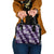 Hawaiian Hibiscus Tribal Floral Purple Shoulder Handbag Polynesian Tapa Pattern - Polynesian Pride