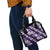 Hawaiian Hibiscus Tribal Floral Purple Shoulder Handbag Polynesian Tapa Pattern - Polynesian Pride